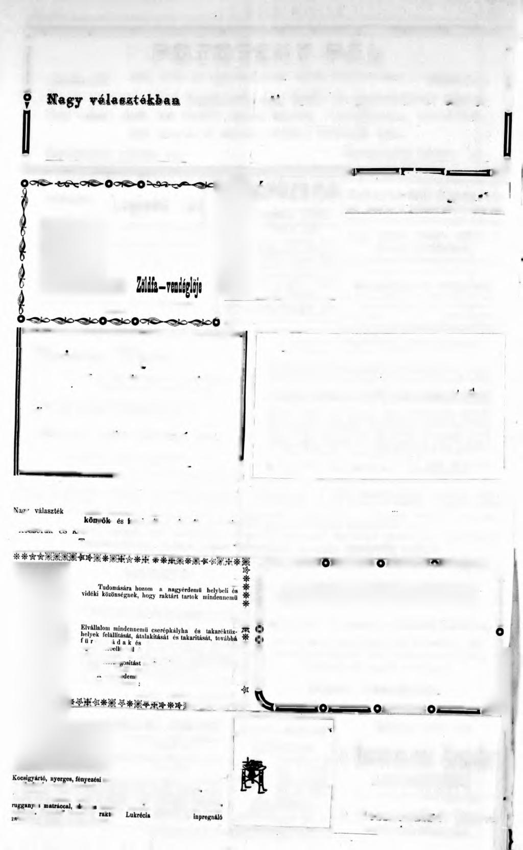 6-ik oldal. c s í k i h í r l a p 44. szám. P O TO TZK Y PÁL saját ház, Főtér. női-, férfi- és gyermeki]ivat üzlete Csíkszeredán. Telefonszám:3i.