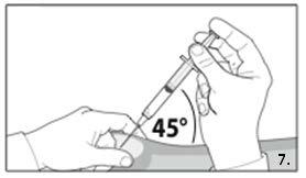 7. Se efectuează injectarea subcutanată profundă.