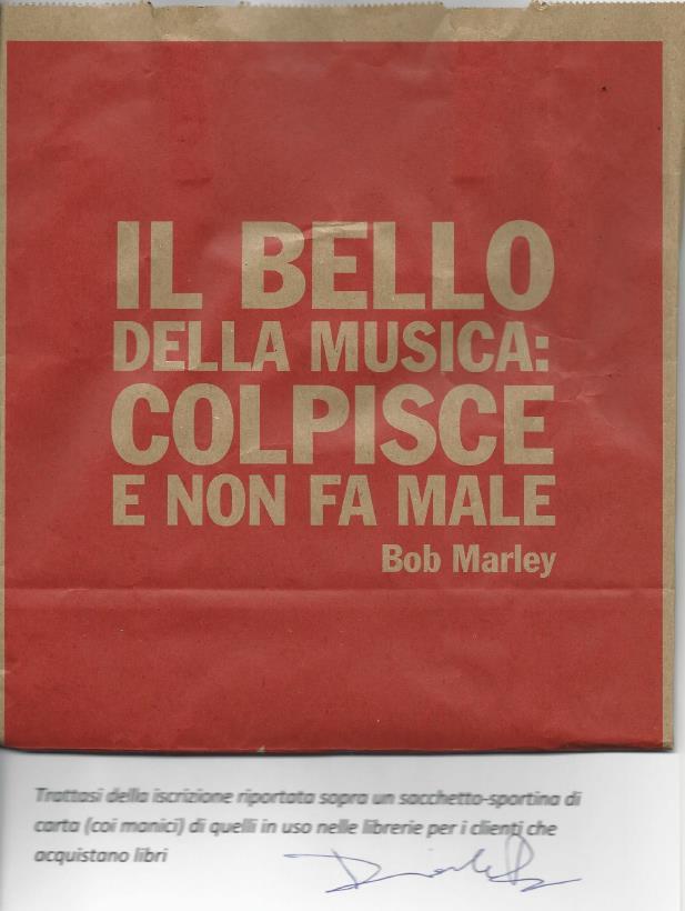 Meglio tuffarsi nella musica, per la quale è sempre buona la definizione che ti mando, amicissima d'alto intelletto Melinda, in allegato.