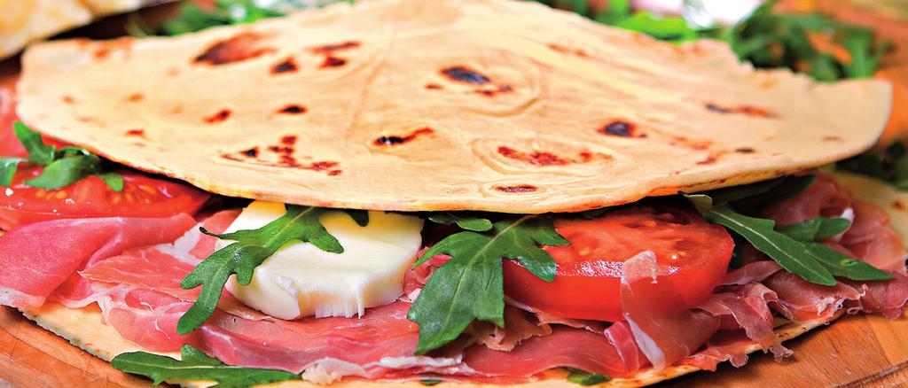 PIADINÁK / PIADINAS Olasz lepénykenyerek az itáliai Emilia Romagna tartomány specialitása Italian flat brad speciality of the italian region Emilia Romagna (V) POMODORO 1.