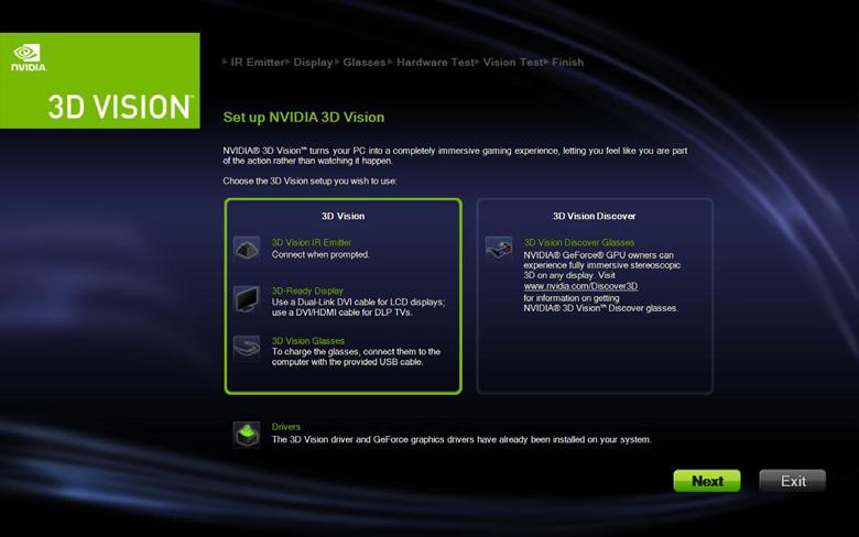 4 Fontos: Kizárólag az NVIDIA grafikus kártyák használata támogatott. 2 Töltse le és telepítse a 3D illesztőprogramokat és 3D lejátszót a következő helyről www.nvidia.com/object/3d_drivers_downloads.