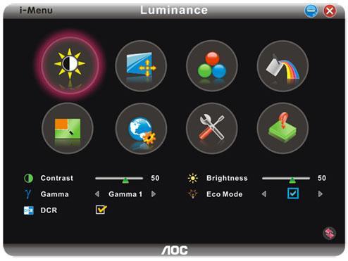 i-menu Üdvözli Önt az AOC által kifejlesztett i-menu szoftver.