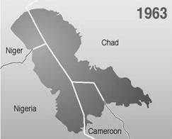 11. En los siguientes mapas se ve el africano Lago Chad en diferentes fechas.