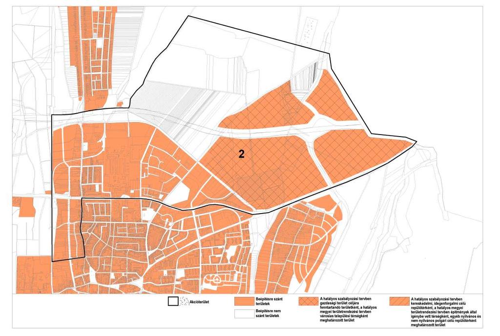 2. akcióterület beépítésre szánt