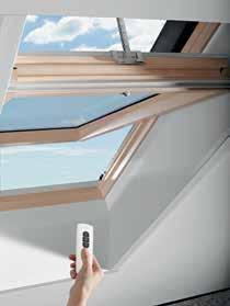 ACȚIONARE ELECTRICĂ Designo R4 RotoTronic fereastra de mansardă cu acționare electrică Designo R4 RotoTronic avantaje: recomandat pentru spațiile greu accesibile acționare prin întrerupător (E) sau