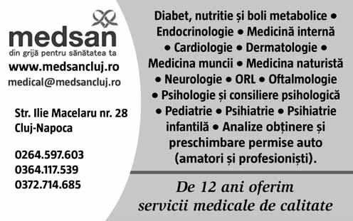 04.2017, ora 11, respectiv 12, la sediul societăţii din Taga, nr 145, jud Cluj, pentru toţi acţionarii înscriși în registrul Mioriţa în 15.04.2017. Ordinea de zi A.G.A.: 1.