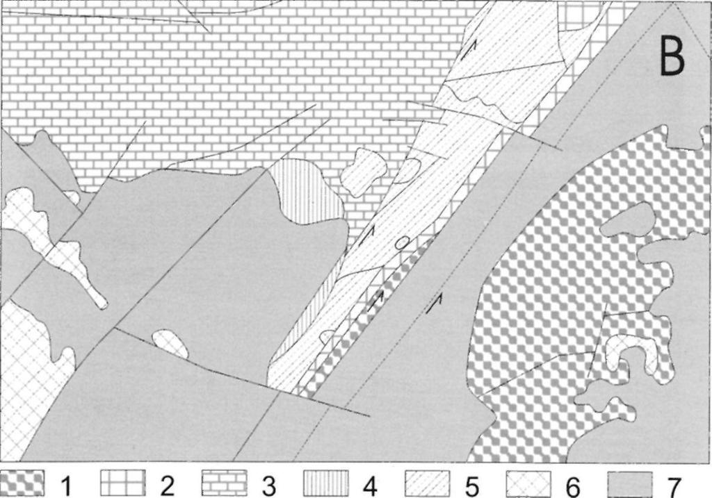 ZELENKA T. et al: Az alsótelekesi gipsz-anhidrit dóm szerkezete 1. ábra. (a) A Rudabányai-hegység vázlatos térképe a Darnó-zónával és a 4.