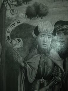 Ecce Homo, detail, Oltár Korunovania Panny Márie, Pukanec (snímka infračerveným svetlom) foto Martin Šugár Ukrižovanie, detail, Oltár sv.
