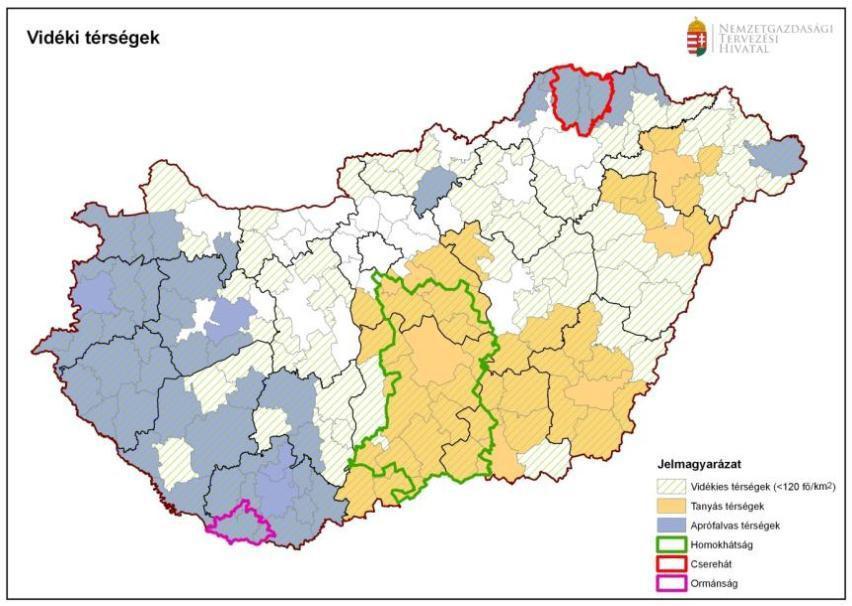 Az rszág speciális térségeinek fejlesztését szlgáló fejlesztési feladatk: 5.