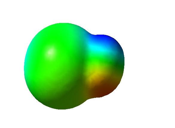 foglalt, orto-helyzet térben gátolt) EPS -0.07 töltés. 0.07 TD ρ= 0.0004 a.u. 2.