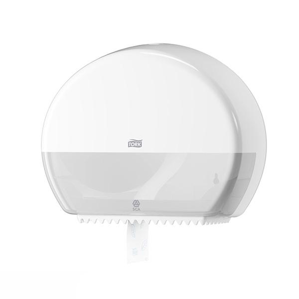 Tork Mini Jumbo toalettpapír-adagoló (T2) ECO-555000 Ár: 6390 Ft Karcsú kialakítás, fekete vagy fehér színben, átlátszó ablakkal. Adagoló összetétele: ABS műanyag.