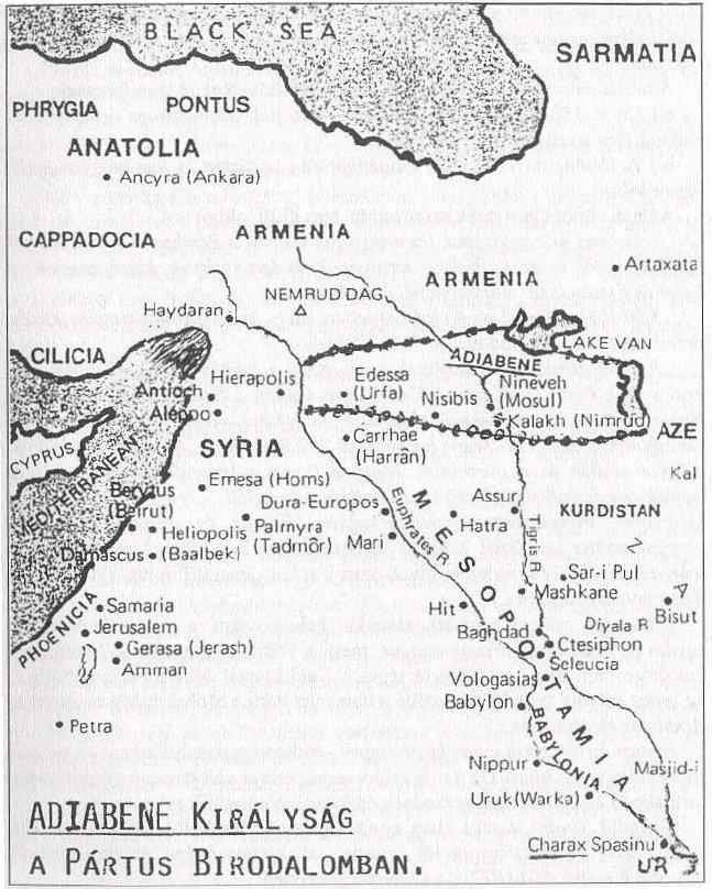 Nyugatra van Adiabene és Mezopotámia, mindegyik saját hercegséggel és nem tartoznak Örményországhoz.