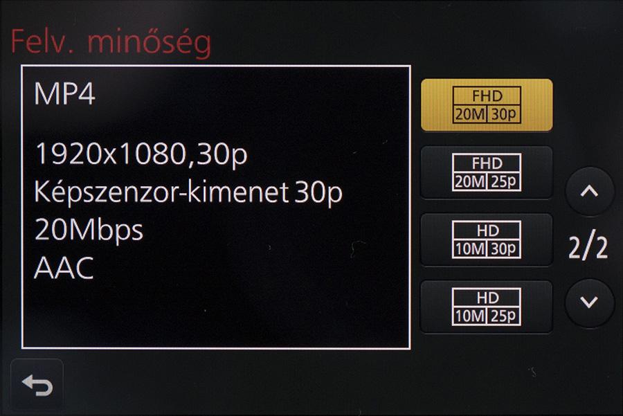 Ha valaki beéri a Full HD felbontással, akkor ott akár 60 kép/mp-es képfrissítést is beállíthat, de rendelkezésre állnak még az 50, a 30, illetve a 25 kép/mp-es