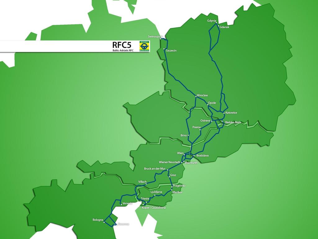 Az RFC 5-ös korridor (Baltic-Adriatic) Magyarország (A