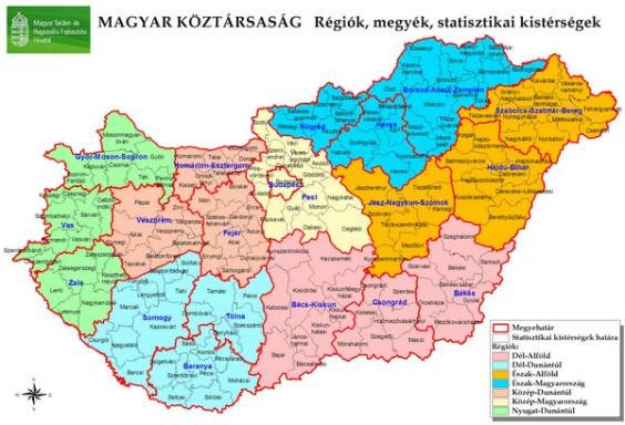 Agrár- és vidékfejlesztési stratégiák regionális alkalmazása 3. 2010 3-1. ábra Magyarország régiói, megyéi és kistérségei Forrás: http://www.cnw.