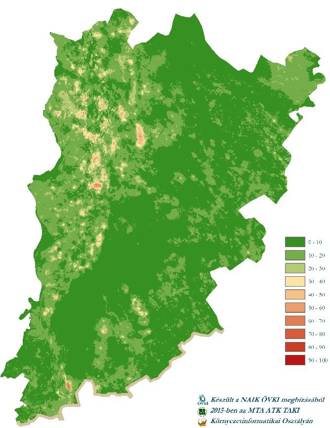 15. ábra: Belvíz-veszélyeztetettségi valószínűség Bács-Kiskun megyében BÁCS-KISKUN MEGYE KOMPLEX BELVÍZ-VESZÉLYEZTETETTSÉGI VALÓSZÍNŰSÉG Látható, hogy belvízveszélyes területek döntően a Duna-menti