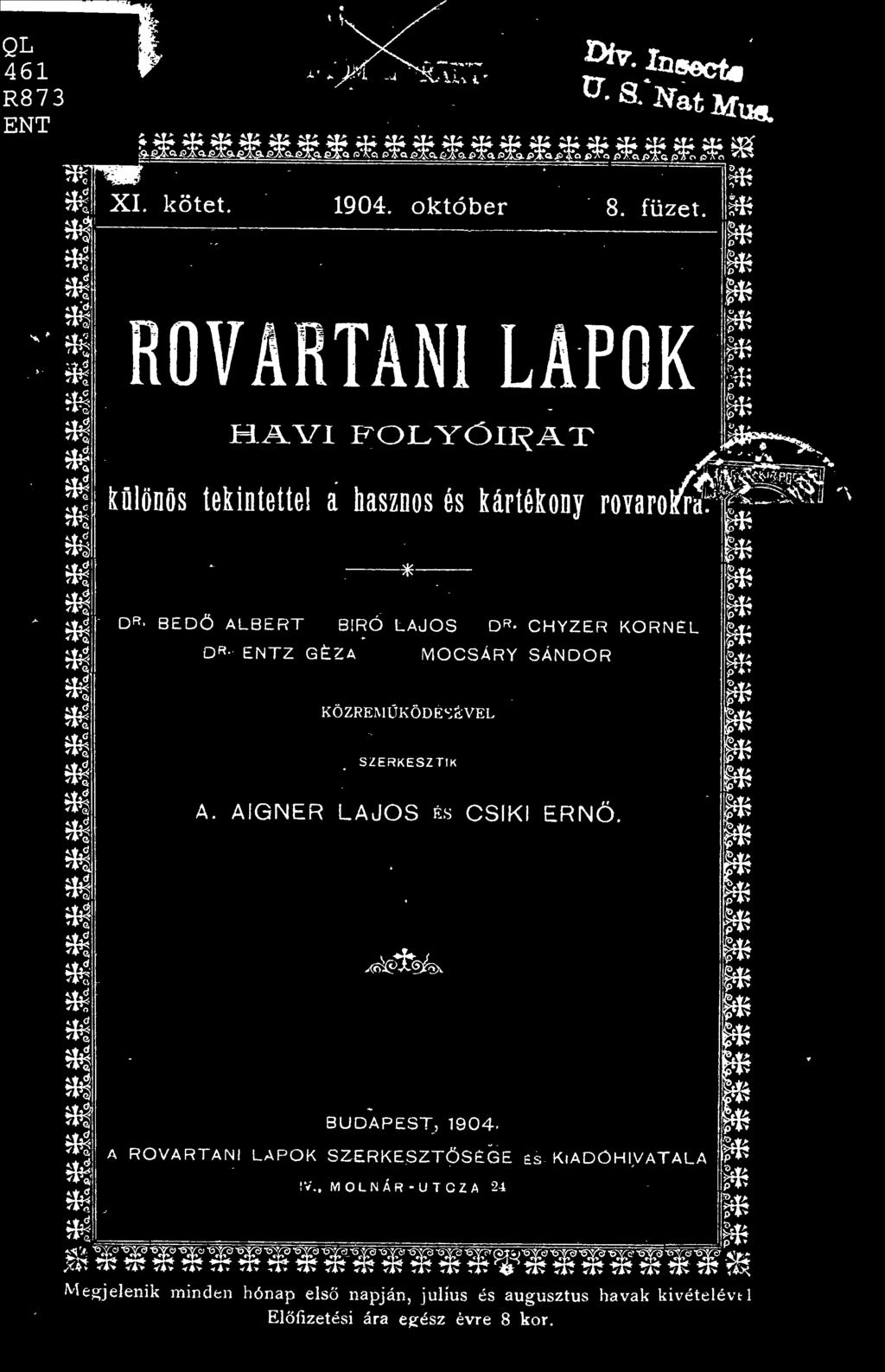 AIGNER LAJOS és CSÍKI ERN. *3@jfeh\ w BUDAPEST, 1904.