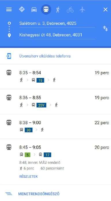 DEBRECENI TÖMEGKÖZLEKEDÉS FEJLESZTÉSE DKV GOOGLE TÉRKÉP DKV menetrend a Google Térképen!!! 2017.