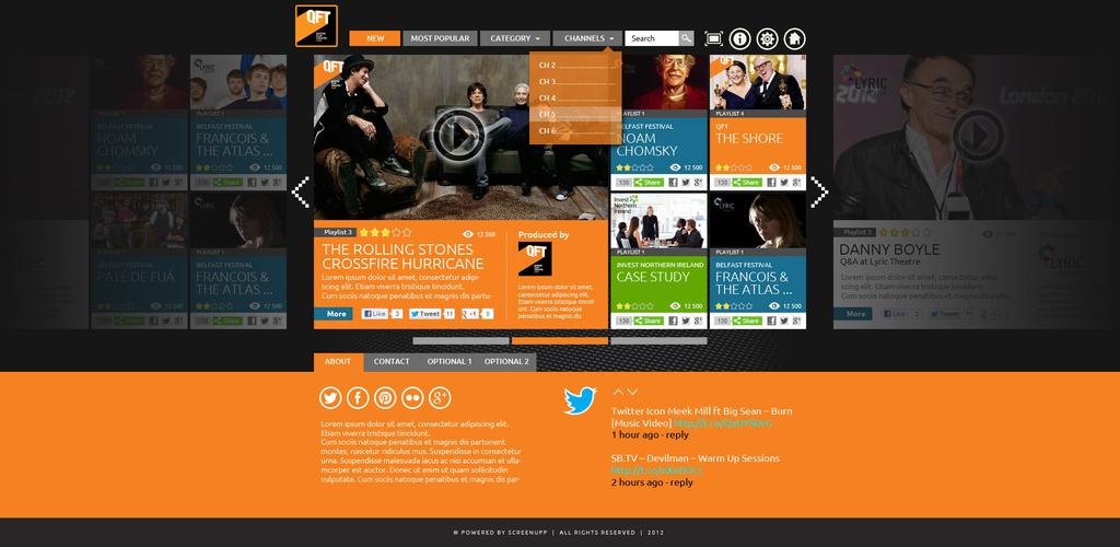 SCREENUPP Videómegosztó oldalakat használó, saját fejlesztésű és dizájnú portálprogram