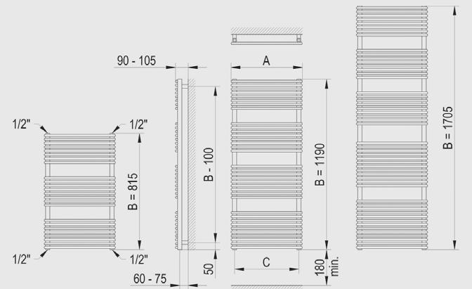 Üzemi nyomás bar - Csatlakozás 4db G1/2 - tisztán elektromos kivitelben is -