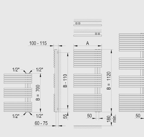 hp phoenix Üzemi nyomás bar - Csatlakozás 4db G1/2 mm - tisztán