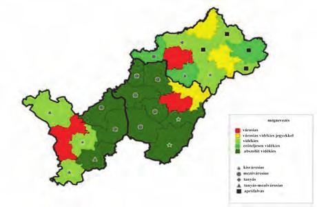 8. ábra: A térszerkezethez köthetô észak-alföldi ábra (KMOP), vagy a saja t szerkeszte s igazodik a ko zpontban lei rt mo dszertanhoz (DAOP).