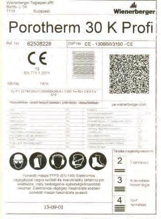 Az alábbi minta mutatja, hogyan is néz ki egy falazóelem esetében a két dokumentum.