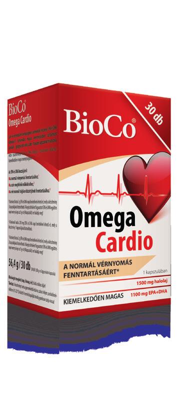 tervezve 2900 96,7 Ft/d Ft -20% -20% BioCo Omega Cardio kapszula 30 d Alkalmazása javasolt szív- és érrendszeri