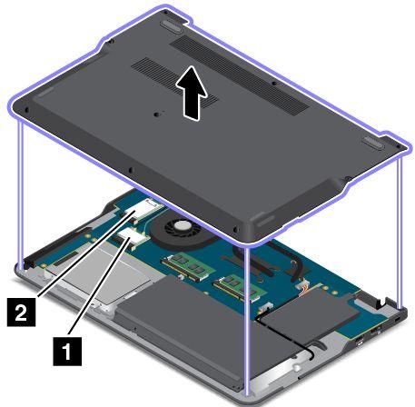 A vezeték nélküli LAN-kártya javítás vagy csere miatti eltávolításához lásd: Vezeték nélküli LAN-kártya cseréje oldalszám: 76.