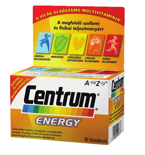 Vitaminok, ásványi anyagok Centrum Energy A-tól Z-ig 30 db A Centrum Energy A-tól Z-ig egy komplex multivitamin