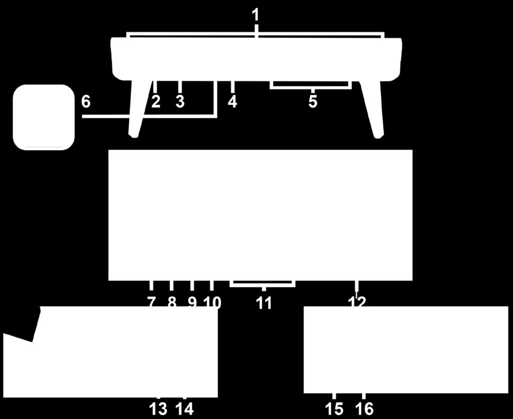 4 WAN-port 5 LAN-port 6 RESET gomb Alsó panel 7 STATUS állapotjelző Ehhez a porthoz csatlakoztassa a szolgáltató (ISP) által biztosított modemből érkező hálózati kábelt, ha WAN-kapcsolatot szeretne