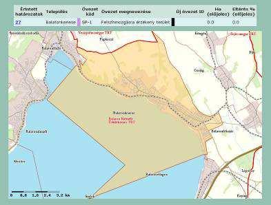 Térségi területfelhasználási engedélyek nyilvántartása Az alkalmazás az egyes településekre vonatkozó területrendezési tervekkel kapcsolatos határozatok részleteinek és mellékleteinek megismerésére