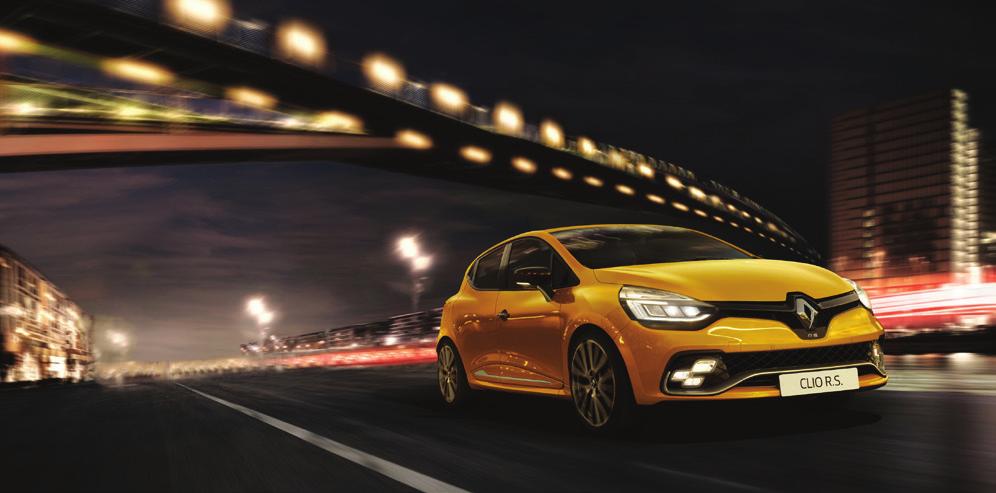 Renault Clio R.S. Végtelen vonzerő LISTAÁR Motor R.S. 200 EDC R.S. TROPHY 220 EDC Turbo R.S. 200 LE 7 199 000 Turbo R.S. 220 LE 7 799 000 HASZNÁLTAUTÓ- BESZÁMÍTÁS Renault Crédit finanszírozás Használtautója most többet ér, érdeklődjön a márkakereskedésekben.