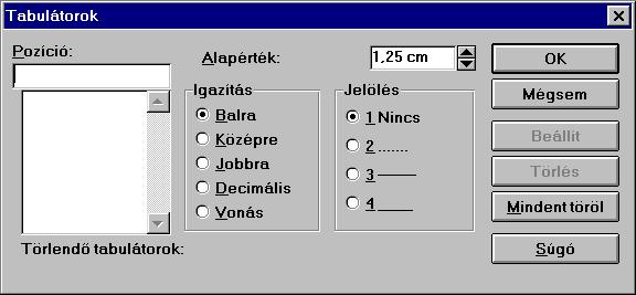 : www.pszfsalgo.hu, : radigyorgy@gmail.com, : 30/644-5111 Fejezetek Word for Windows-ból 10. Tabulátorok beállítása és használata A tabulátorok a bekezdés formázásához tartozó eszközök.