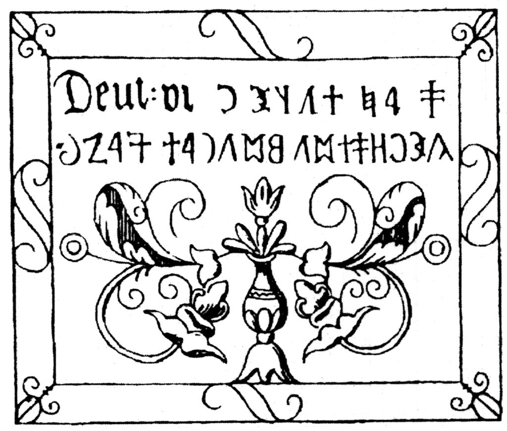 Az enlakai unitárius templom kazettás mennyezetének rovásírásos felirata Az egyik legfontosabb emlékünk az úgynevezett.