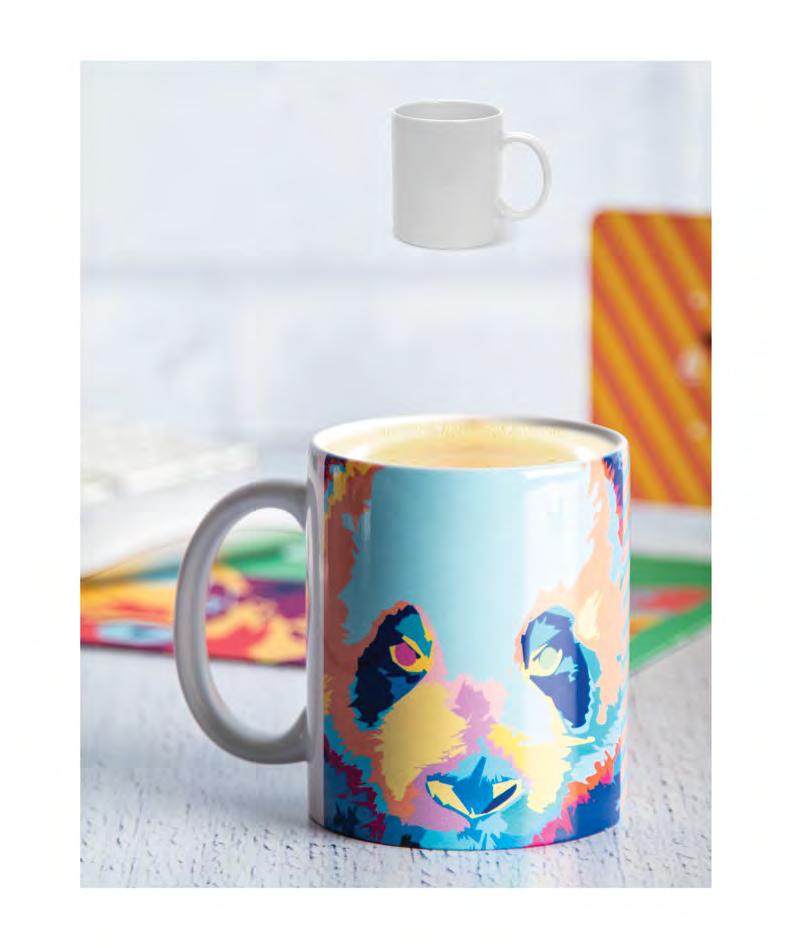 FULL-COLOUR SUBLIMATION MUGS MULTICOLOUR 812400 ø80 95 mm [ FP-SU (FC, 190 95 mm) 300 ml-es fehér, mosogatógépálló kerámia bögre, szublimációs