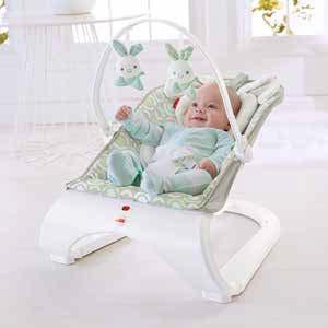 Babafelszerelési termékek Esőerdős összecsukható babafotel A fotel lágyan ringatózik válaszul a baba természetes mozdulataira, ahogyan