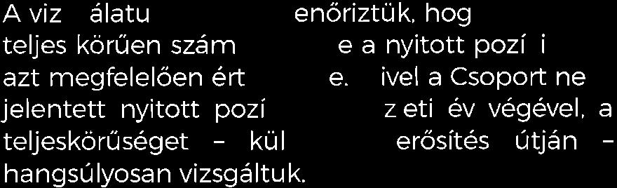 A forgatdsi celu eredm6nnyel szemben val6s 6rt6ken 6rt6kelt (FVfPL) befektetesek merlegben kimutatott 6rt6ke3llB416eFt.