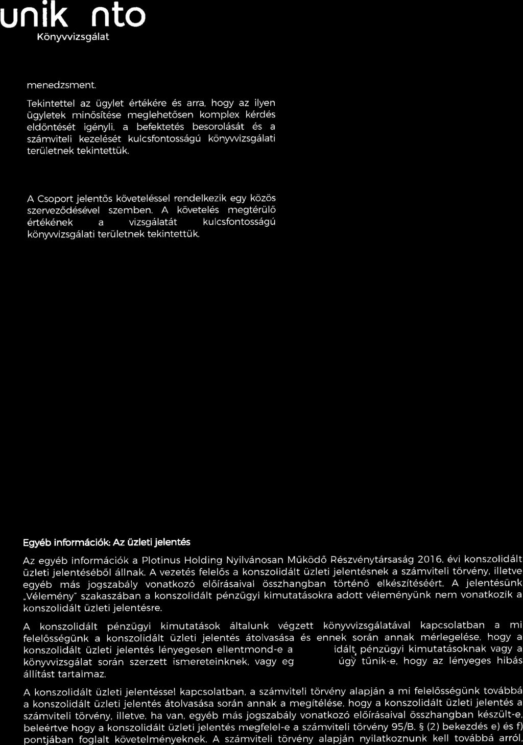 unik nto Konywizsg6lat Unikonto Szimvitelkutat6si Kft. Cirn: H-193 Br-rdapest Fcivam ter 8. Kamarai nvilvintartasi szam: OO17 24 menedzsment.