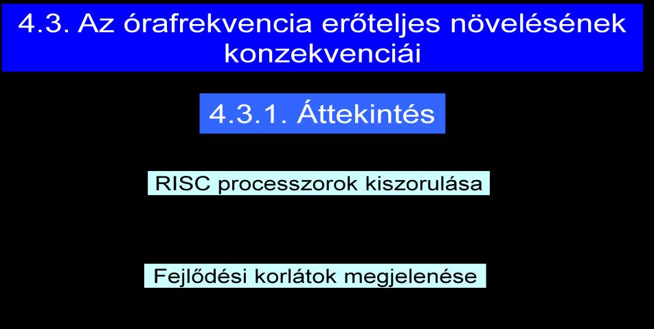 hosszának csökkentése által). 10 év alatt ez a fejlesztési irány is bedugult. 1.Nagy válság: amikor a hatékonyságot nem tudták tovább növelni 2.