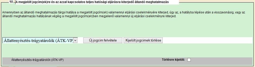 Ha több jogcímet akar kiválasztani, akkor a lenyíló listából válassza ki a következő jogcímet, majd kattintson ismét az Új jogcím felvétele gombra. A 11-12 és 14. pontok értelemszerűen töltendők.