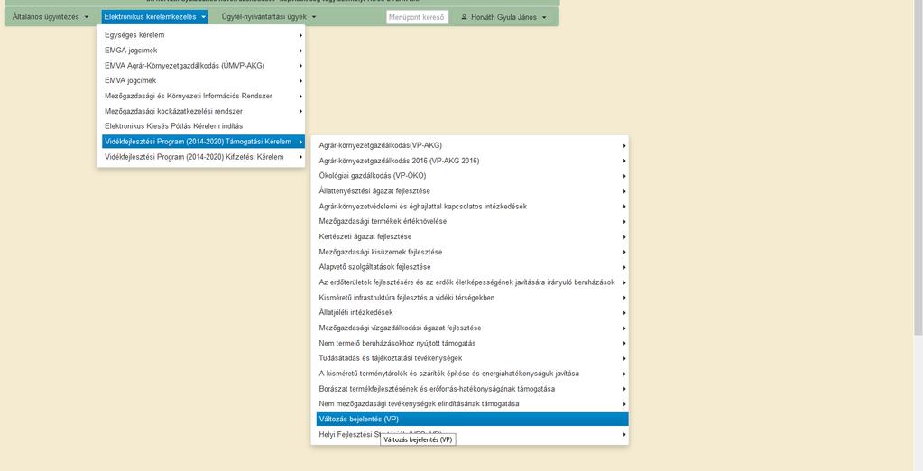 az éves adategyeztetésre vonatkozó kötelezettségüket, a menü korlátozottan biztosít ügyintézési lehetőségeket, számukra az általános ügyintézés és az ügyfél-nyilvántartási ügyekhez tartozó menüpontok