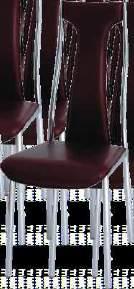 szék, textilbőr + króm, változat: