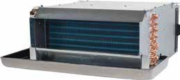 FWE-CT/CF Légcsatornázható egység alacsony külső statikus nyomás értékekhez AC ventilátor motoros egység vízszintes álmennyezeti beszereléshez Egyszerű telepítés és karbantartás 4 ventilátor fokozat