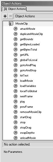 252 MovieClip A MovieClip objektum metódusai ugyanazokat a funkciókat látják el, amiket a standardakciók filmeknél.