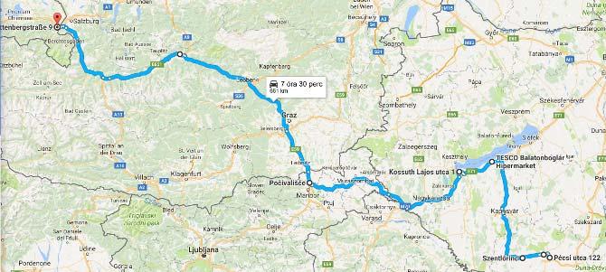 2017. július 23. (vasárnap) 1. nap 661 km 6.00 Indulás Kozármislenyből (145 km) Menetidő: 2 óra 50 perc 6.25 utasfelvétel Pécs, vasútállomás (Novro mögötti) parkoló 6.50 utasfelvétel Szentlőrinc 8.