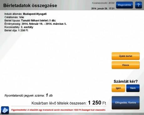 [20] 7. Ha számlát igényel, a számbillentyűzet segítségével adja meg a számlázási adathoz tartozó ügyfélkódot, majd nyomja meg a Tovább gombot.