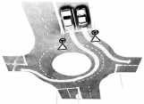 ábra) olyan terület kezdetét jelzi, amelyek útjai a gyalogosok és a kerékpárosok közlekedésére szolgálnak, egyéb jármû közlekedése az övezetben tilos.