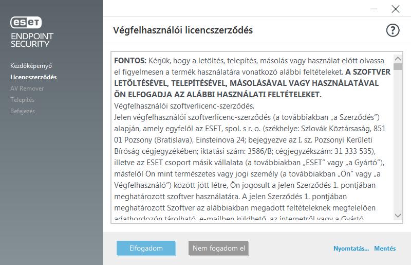 3.1.1 ESET AV Remover Az ESET AV Remover eszköz segítségével a rendszeren korábban telepített szinte bármely víruskereső szoftver eltávolítható.