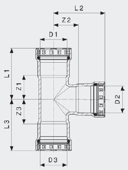 51 97 40 6/4 58 105 50 2 71 121 DN D1 D2 D3 Z1 Z2 Z3 L1 L2 L3 15 1/2" 1/2" 1/2" 25 24 25 52 51 52 20 3/4 1/2" 3/4 28 27 28 58 54 58 20 3/4 3/4 3/4